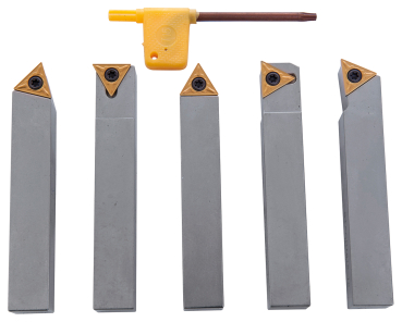 44-2015 Bernardo Drehmeisselsätze Drehmeißelsatz mit HM-Wendeplatten, 16 mm, 5-tlg.